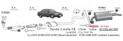 Toyota Corolla Arka  Egzoz Contası  (1992 - 97)