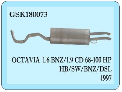 Skoda Octavia Rear Exhaust 1.6/1.9CD