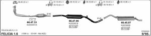 SKODA FELİCİA MIDDLE EXHAUST 1.6i AEE Engine (1994-01)