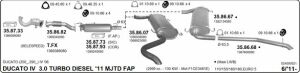 FIAT DUCATO FRONT EXHAUST SPIRAL PIPE EXHAUST 2.3 - 3.0 E-5 (2008 - 16)