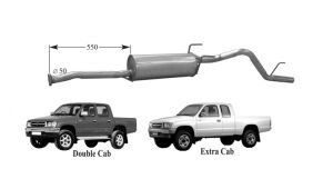 TOYOTA HİLUX  ARKA EGZOZ.  LN85  (1985 - 96)