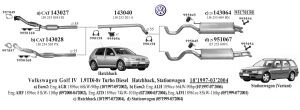 VW GOLF 4 ÖN BORU EGZOZ 1.9 TDI (1998 - 05)