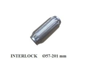 Ø57X202 mm İnterlock Egzoz Sprali