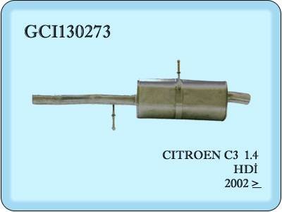 Cıtroen C-3 1.6i Arka Egzoz