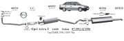 OPEL ASTRA F REAR - CENTER EXHAUST 1.4 - 1.6İ (1991 - 98) Седан