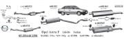 OPEL ASTRA F REAR - CENTER EXHAUST 1.4 - 1.6İ (1991 - 98) Sedan
