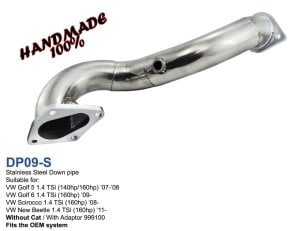 VW 1.4 TSI DOWNPIPE EXHAUST PIPE