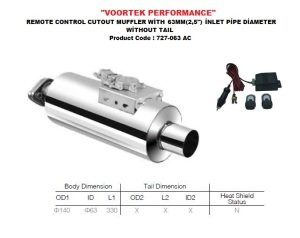 PERFORMANCE REMOTE CONTROLLED EXHAUST SYSTEM