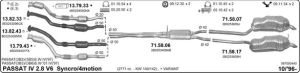 Volkswagen Passat B5 4Motion Rear Muffler 2.8 (1997 - 05) Left Side