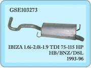 Задний выхлоп Seat Ibiza 1.6/2.0i/1.9 TDI (1994-99)