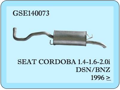 Seat Cordoba Rear Exhaust 1.4/1.6 1996>