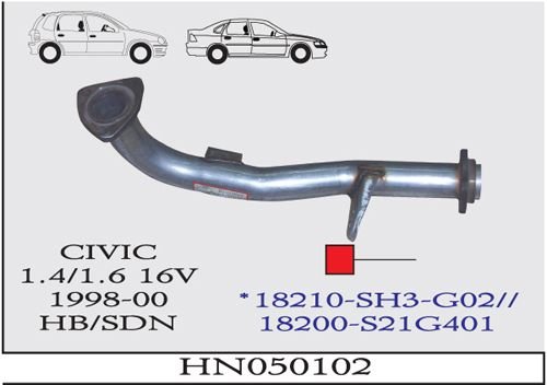 HONDA CİVİC ÖN BORU EGZOZ 1.4 - 1.6 (1995 - 01)