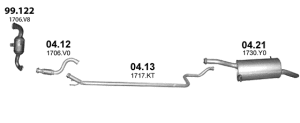 PEUGEOT PARTNER  ARKA EGZOZ. 1.6 HDİ (2008 - 11)