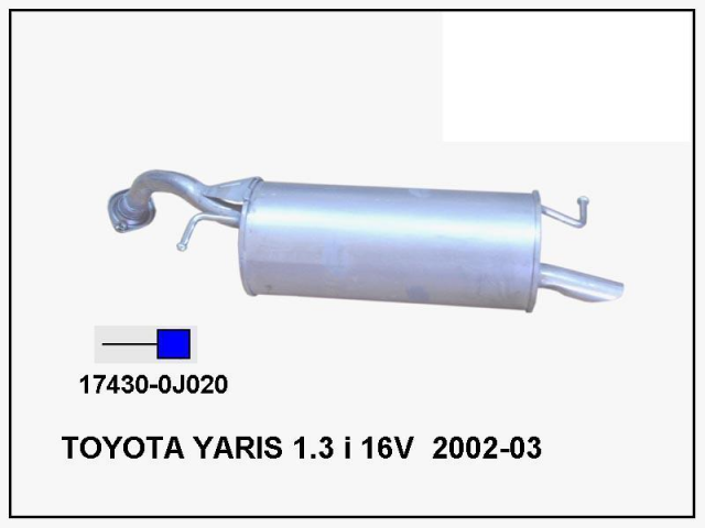 TOYOTA YARIS  ARKA EGZOZ 1.3İ 16V