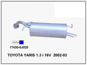 TOYOTA YARIS  ARKA EGZOZ 1.3İ 16V