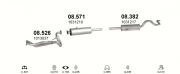FORD TRANSİT 12  EGZOZ 2.5 100 - 150 -190 VAN (1996 -01)
