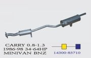 SUZUKI CARRY EXHAUST. 0.8/1.0 /1.3 (1986-98)