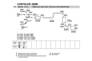 CHRYSLER 300M REAR EXHAUST. 3.5L (1999 - 04)
