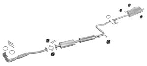 NISSAN SUNNY 1.4 MIDDLE MUFFLER. 90-92