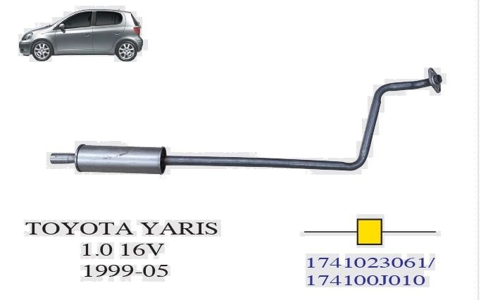 TOYOTA YARİS  ORTA EGZOZ.1.0 (1999 - 05)