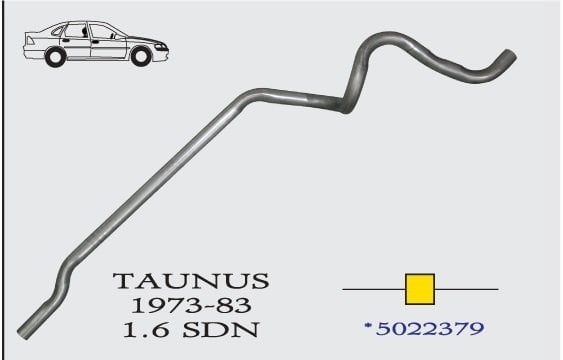 FORD TAUNUS EXHAUST INTERMEDIATE PIPE LONG (Domestic) 1.6 (1973 - 83)