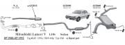 MITSUBISHI LANCER REAR EXHAUST 1.3 - 1.5 - 1.8 (1988 - 92)