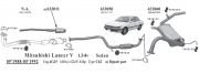 MITSUBISHI LANCER REAR EXHAUST 1.3 - 1.5 - 1.8 (1988 - 92)