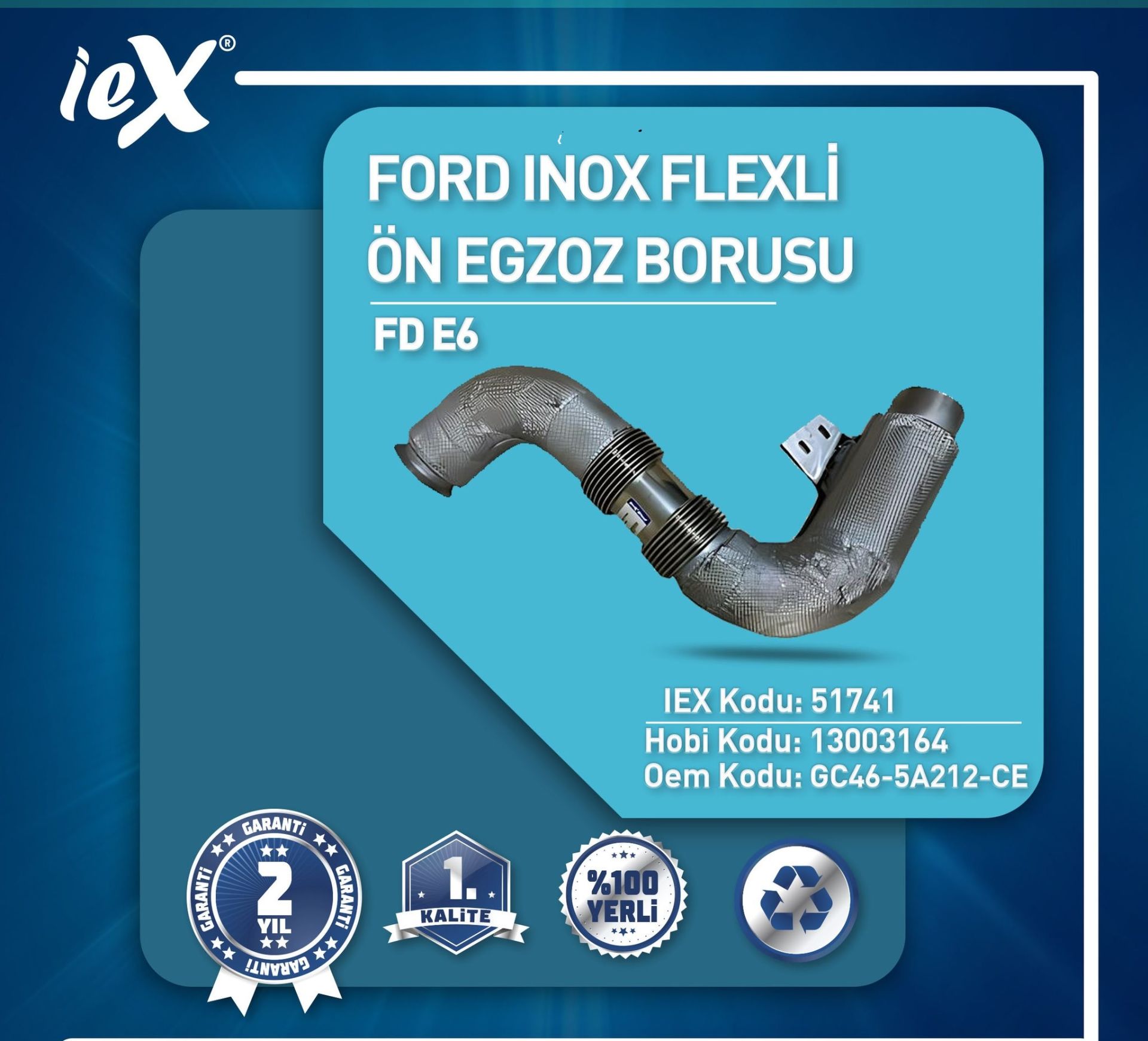 FORD CARGO ÖN EGZOZ BORSUSU SPİRALLİ EURO 6