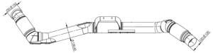 MERCEDES MB AROCS EURO 6 AUSPUFFROHR, ISOLIERT, GEFLEXT