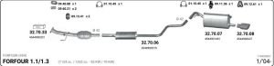 SMART FORFOUR ORTA EGZOZ 1.1 + 1.3 + 1.5 (2004 - 07)