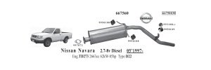 NISSAN PICKUP D22 REAR EXHAUST (1998-05)