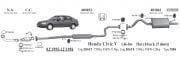 HONDA CIVIC REAR EXHAUST 1.4-1.5-1.6 (HB.) (1991 - 01)