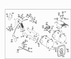 MERCEDES AXOR VORDERES AUSPUFFROHR SPIRAL E-5 OM 906