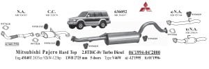 MITSUBISHI PAJERO REAR EXHAUST PIPE 2.5 - 2.8 TDIC (1994 - 00)