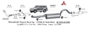 MITSUBISHI PAJERO REAR EXHAUST PIPE 2.5 - 2.8 TDIC (1994 - 00)