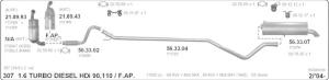 PEUGEOT 307 ARKA EGZOZ HB 1.4 - 1.6İ 2004-08)