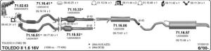 Seat Toledo Center Exhaust 1.4 / 1.6 / 1.9SDI (1999 - 06)
