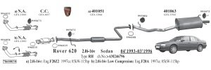 ROVER 620 FRONT PIPE EXHAUST. (1993 - 99)