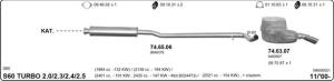 VOLVO S60 REAR EXHAUST 2.0 T / 2.4 T / 2.4 T5 / 2.5 / T5 132-191KW (MSD + ESD) (2000 - 09)