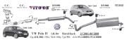 VW CATALYTIC CONVERTER 1.4 16V BUD Engine (Golf 4 - Polo)