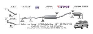 VOLKSWAGEN SHARAN ÖN EGZOZ BORUSU 1.9 TDI (1997 - 06)