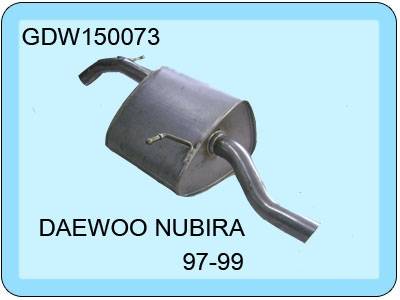 Daewoo Nubira Rear Exhaust 1.6i-16v SD 97-99