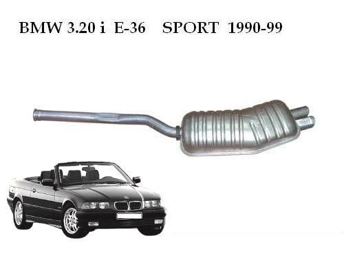 BMW E36 rear exhaust catalyst sale 3.20 3.23