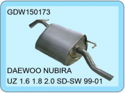 Daewoo Nubira UZ Arka Egzoz  1.6 1.8 2.0 Sd-Sw 99-01