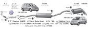 VOLKSWAGEN SHARAN ORTA EGZOZ.  1995 >......