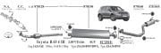 TOYOTA RAV4 ORTA EGZOZ   2.0 - 2.2 - 2.4  (2005 - 12)