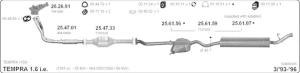 Fiat Tempra Orta Egzoz.1.4 -  1.6 16V ie (1994 -07)