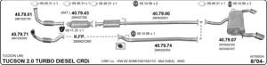 KIA SPORTAGE MIDDLE EXHAUST. 2.0 CRDI Long Chassis(2004 - 09)