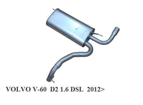 VOLVO S60 REAR EXHAUST 1.6D 2011>....