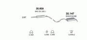 VW POLO MIDDLE EXHAUST 1.4 16V 2006>..